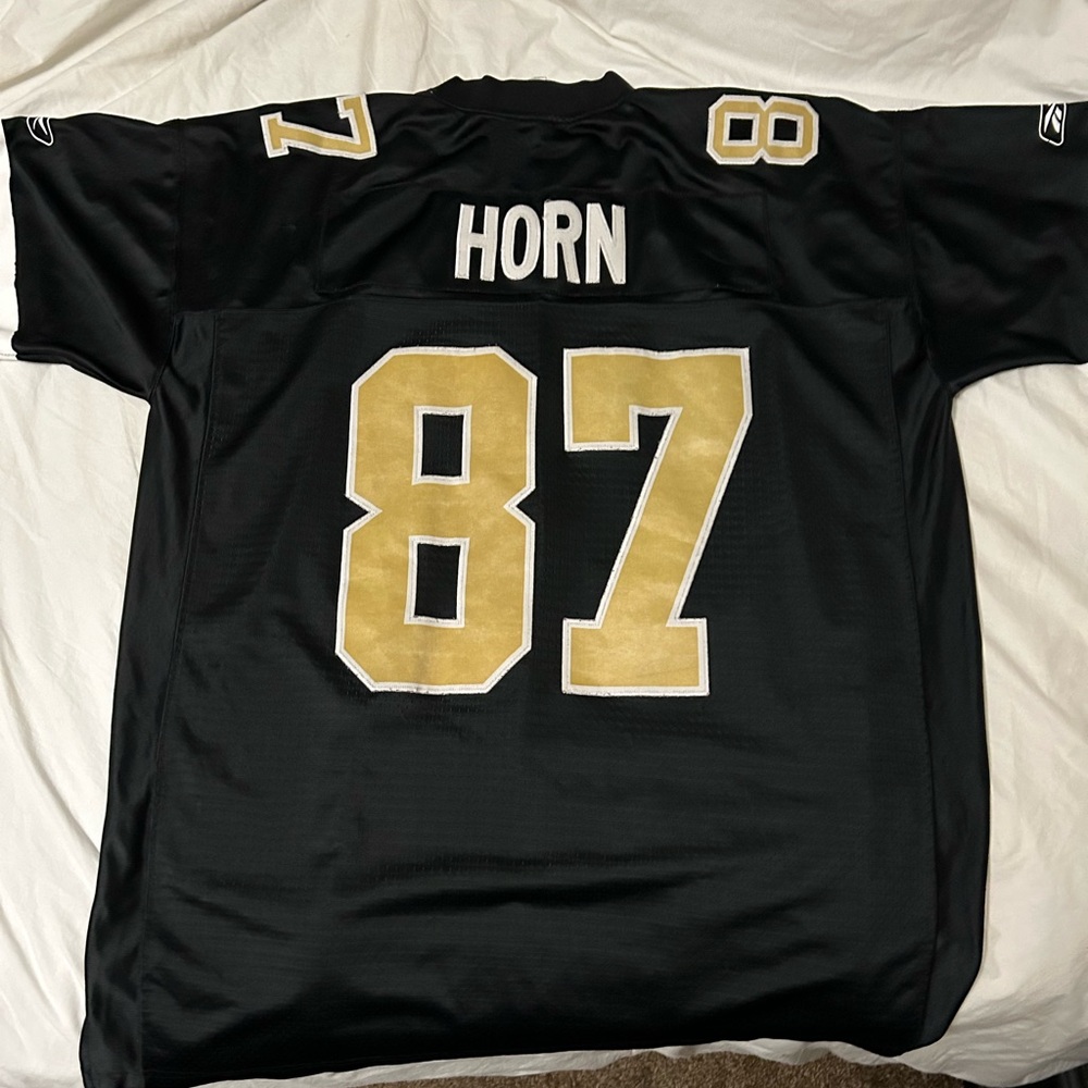Throw Back Joe “Hollywood” Horn New Orleans SAINTS Reebok NFL Black/Gold Jersey - Picture 2 of 10